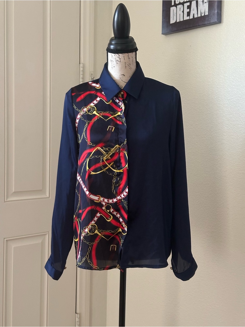 Silk Longsleeve Polo Top